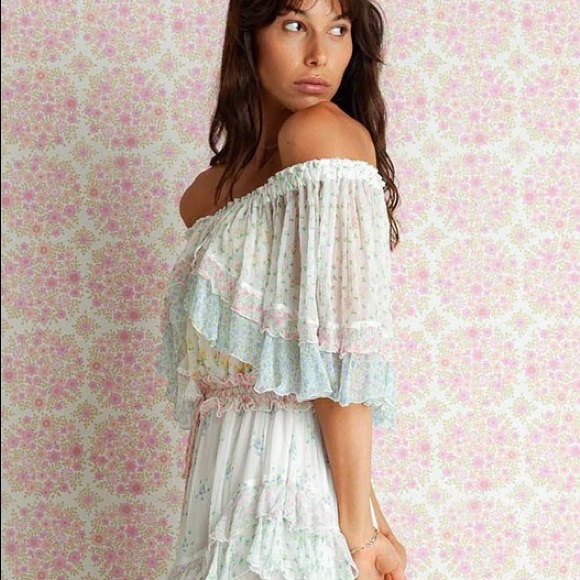 NWOT FILLYBOO SPIRAL FRILL TAMBOURINE MAXI DRESS SIZE MEDIUM Z389-14 - Picture 3 of 14